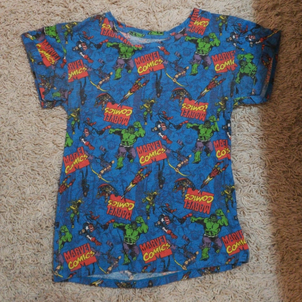 Blue marvel tshirt